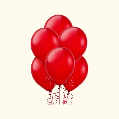 Radiant Red Balloons (Set of 6) ( JOD 10)