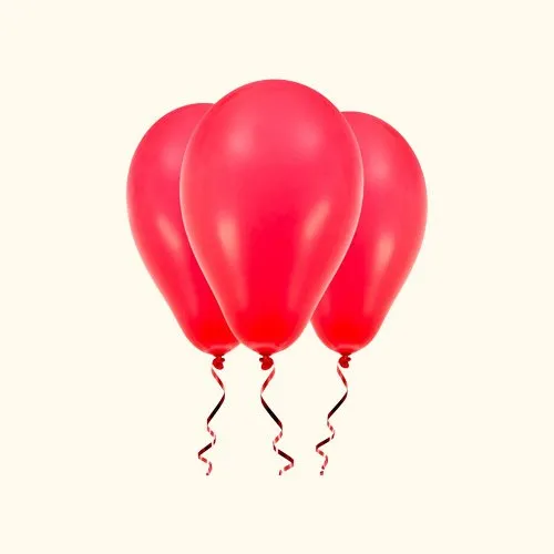 Trio of Red Helium Balloons ( JOD 7)