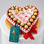 Enchanting Rose Heart with Ferrero Rocher Chocolate