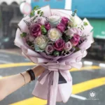 The enchanting mixed rose bouquet